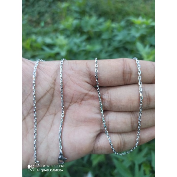 KALUNG TITANIUM NURI KECIL SEKAKEL WARNA SILVER