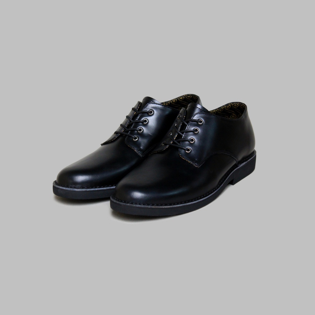 ARTAP Footwear - Sepatu Kulit Asli Pria Sepatu Pantofel Resmi - Law Full Black