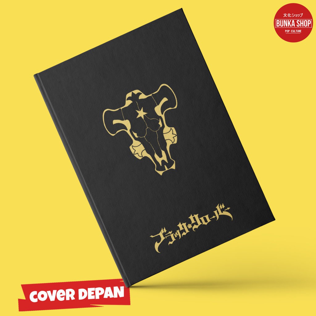 

Note Book Hardcover Anime Black Clover Black Bull Logo A5 Gift Couple Agenda Jurnal Binder