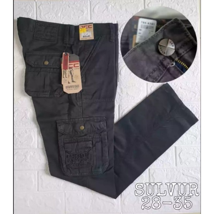 Celana Panjang Tactical Jcc Casual Denim // Celana Cargo Kanvas Sulfur Original // Celana Gunung // Bisa Bayar Di Tempat COD