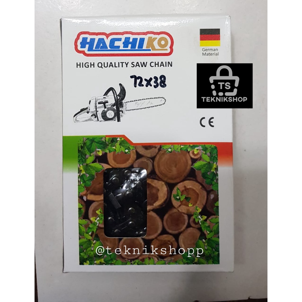 RANTAI HACHIKO 72 X 38 BELAH / RANTAI BELAH CHAINSAW UNTUK BAR 22" / RANTAI SINSO UNTUK PARANG 22INC