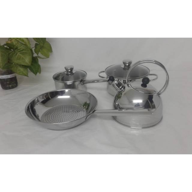 Panci dan Teko Bima 1 Set isi 4 Pcs