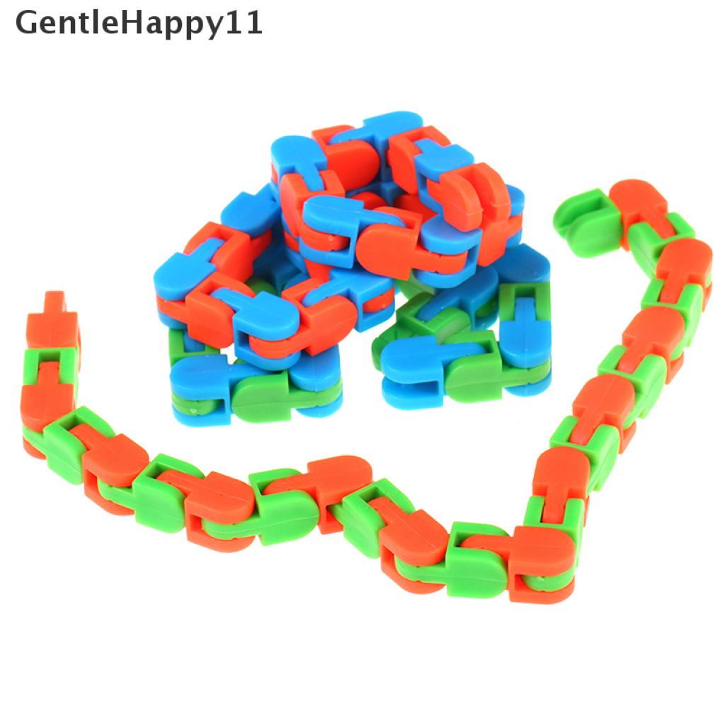 Gentlehappy Wacky Tracks Snap and Click Mainan Anak Autism Snake Puzzles Classic Sensory Toy