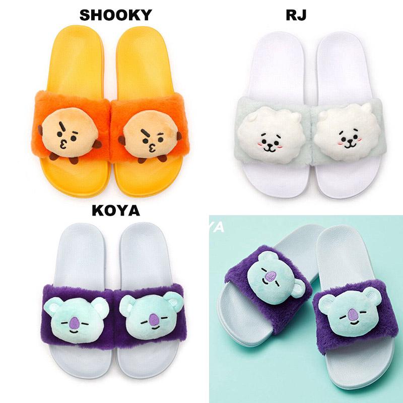  Sandal  Selop  KPOP BT21 Motif Kartun Kpop BTS  untuk Musim 