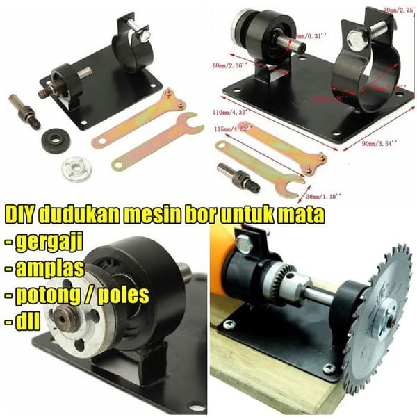 Dudukan Bor Meja Multi Fungsi Stand Holder Bor Gerinda Circular Saw Portable Bracket rod bar Drill