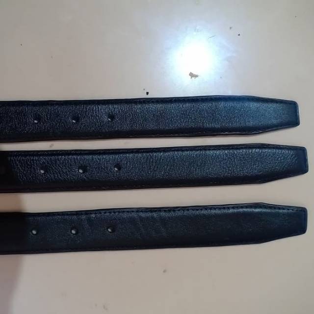 Sabuk Ikat Pinggang Tanpa Gesper Kulit Asli JAMINAN Untuk Ukuran Gesper lbr 3cm hitam