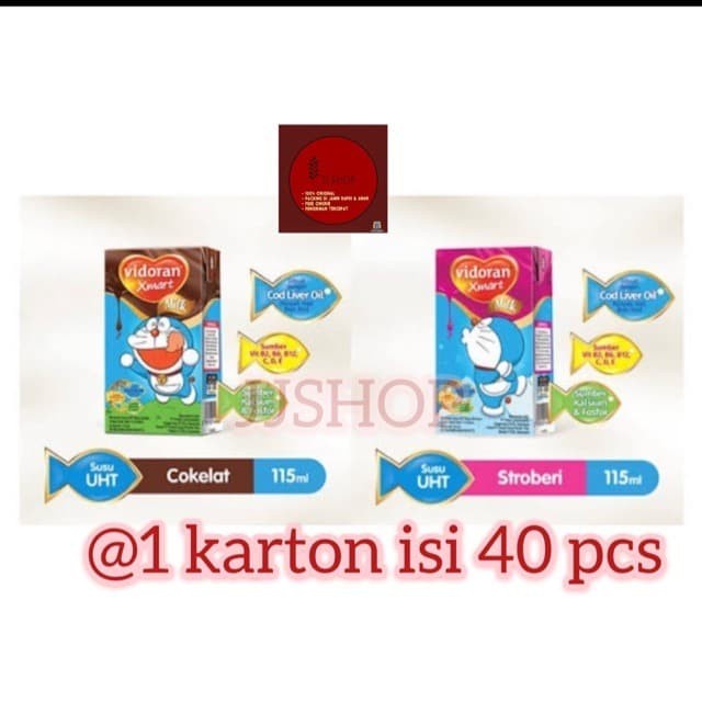 

Ee541F10 Susu Uht Vidoran Xmart 115 Ml / 1 Karton @40Pcs / Susu Cair /Susu Anak - Straw 1Karton