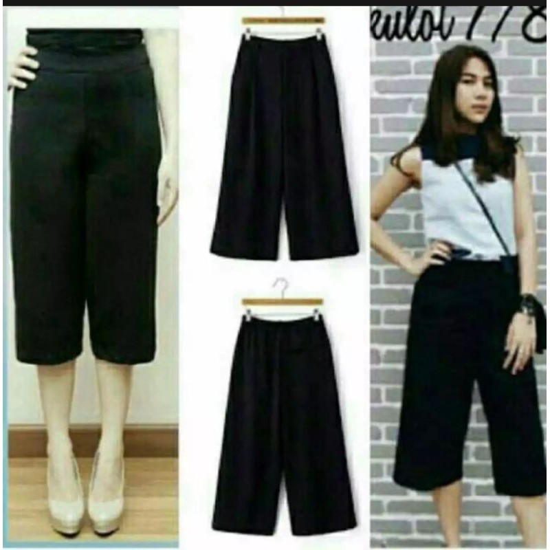 Celana Wanita Kulot Bahan Kain Moscrepe