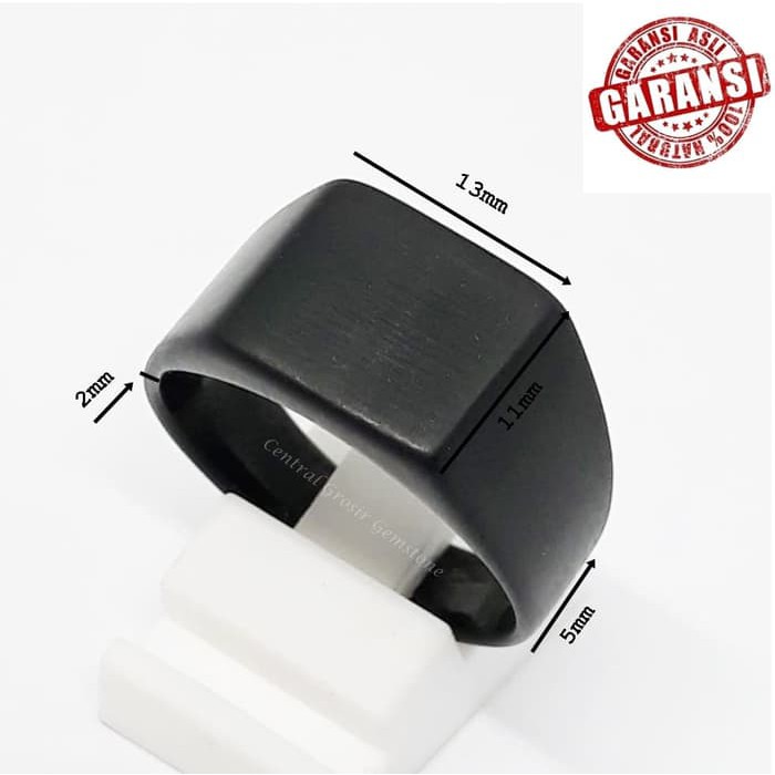 Cincin Pria Keren Black Titanium Ring