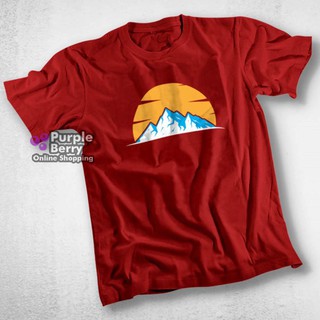  Kaos  Pendaki  Gunung  SUNSET MOUNTAIN PB953 Cotton 