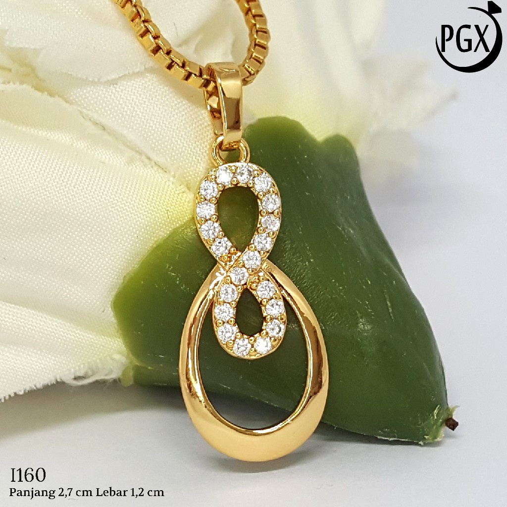 PGX Liontin Kalung Xuping Wanita Perhiasan Lapis Emas Aksesoris Fashion - I160