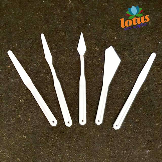 

V-TEC Clay Knife Plastik / Pisau Ukir / Pisau Palet / Clay Tool / Spatula isi 5