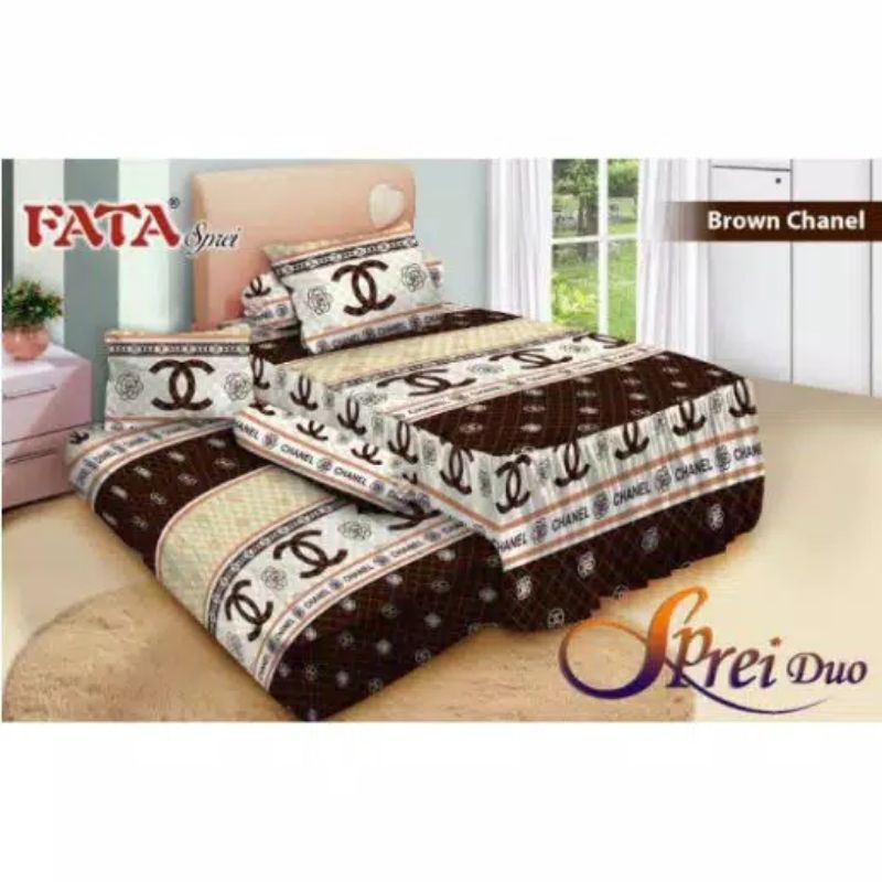 FATA_sprei sorong 2in1 brown Chanel UK.120x200