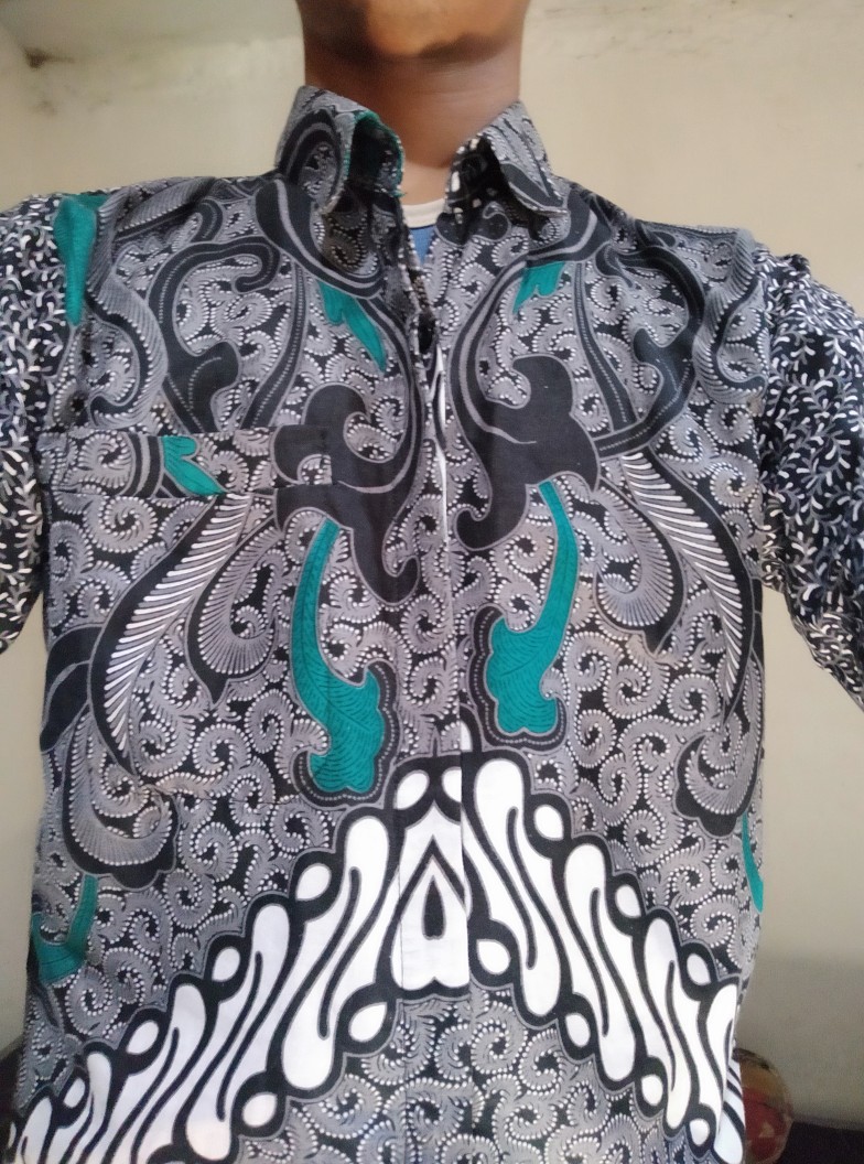 Kemeja Batik Pria Slimfit Lengan Panjan Masa Kini [banyu Langit]
