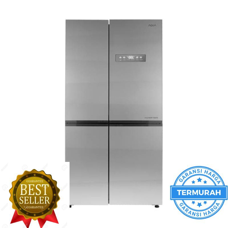 Promo Aqua Aqr 575ig Kulkas Side By Side Sanyo Inverter Aqr575 Resmi 575ig Murah Shopee Indonesia
