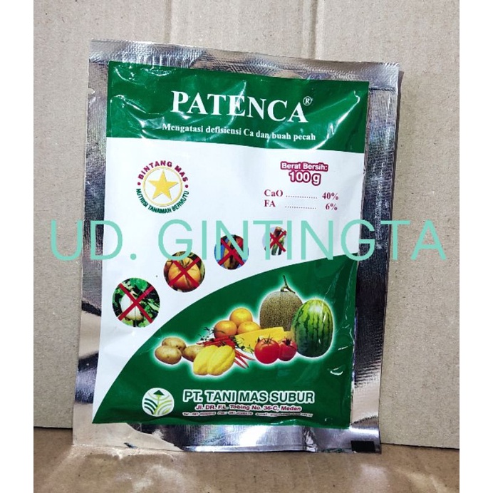 PATENCA®/100 gram/Pupuk Daun/CaO 40%+ FA 6%