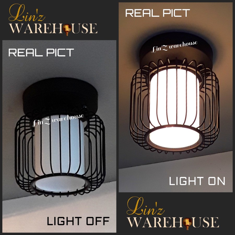 Lampu plafon teras MODERN IRON CAGE ceiling lamp SPECIAL PRICE