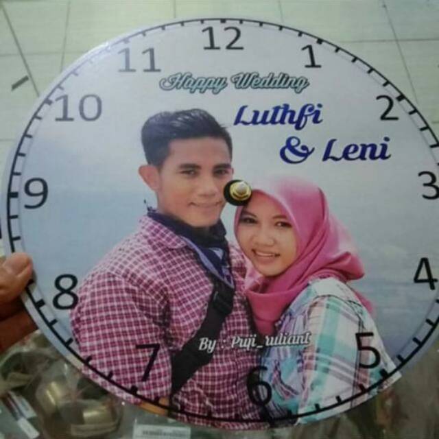 Jam dinding bulat custom/jam dinding nama/custom jam dinding