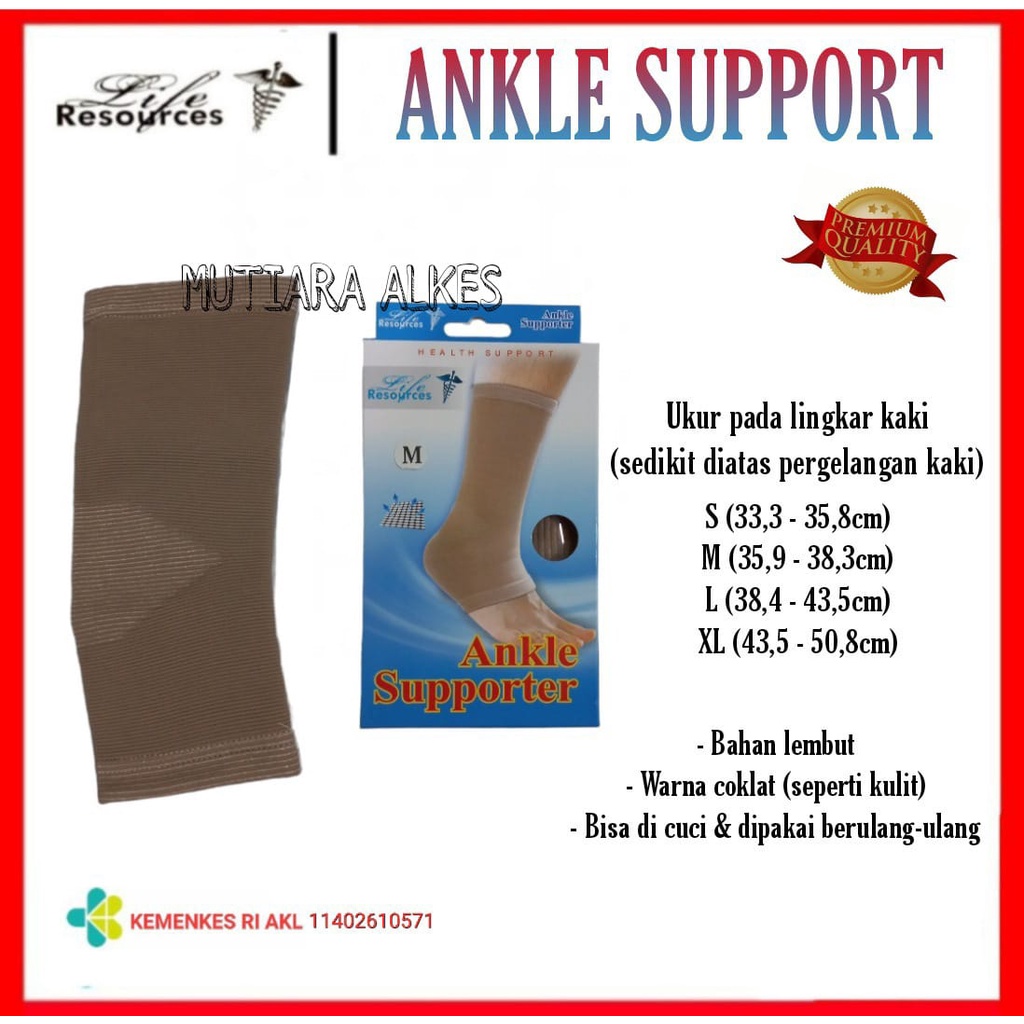 Ankle Supporter Life Resources / Deker pergelangan Kaki Tumit / Karet Pergelangan Kaki