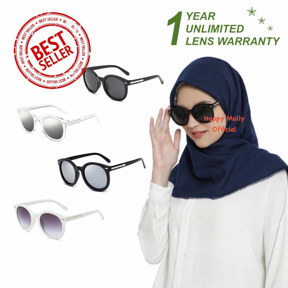 Anti UV 400 Sunglasses - Kacamata Wanita Hijab Korea - HM389 D ( Group Solo )