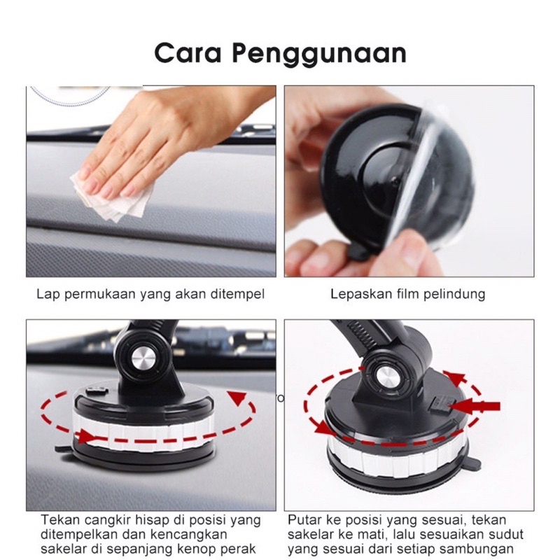 Holder Mobil Multifungsi HD-61  Buat Di Dashboard &amp; Kaca Mobil &amp; Meja Kualitas Bagus