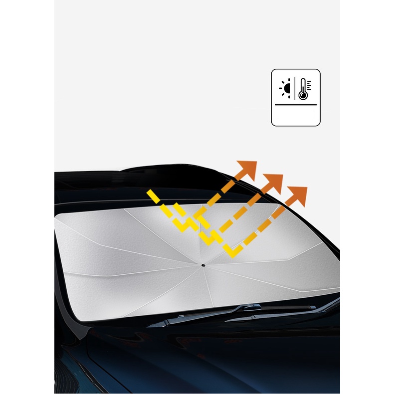 Sun Shield Mobil / Pelindung Panas Dashboard Kaca Mobil Model Payung