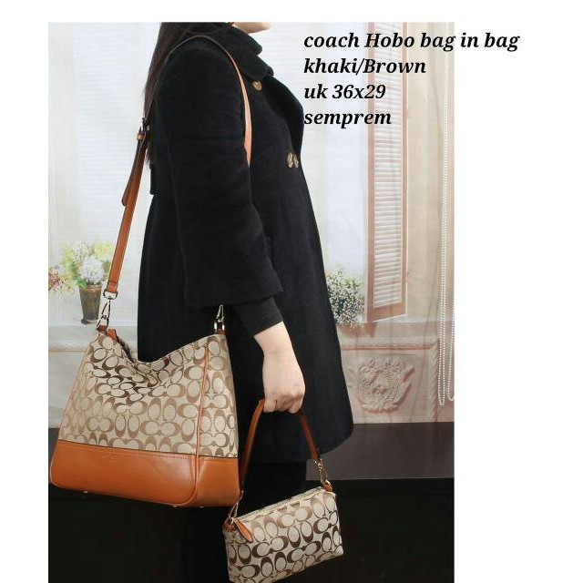 TAS COACH HOBO BAG IN BAG KANVAS