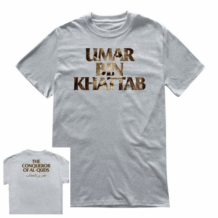 Jual Premium T Shirt Muslim Kaos Hijrah Umar Bin Khattab The Conqueror Of Al Quds Kaos