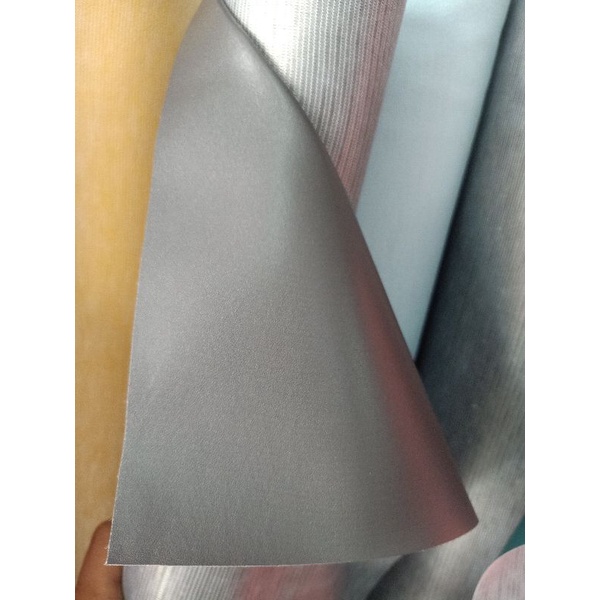 KULIT SINTESIS/KULIT IMITASI MOTIF POLOS bisa buat perlak bayi-Abu muda