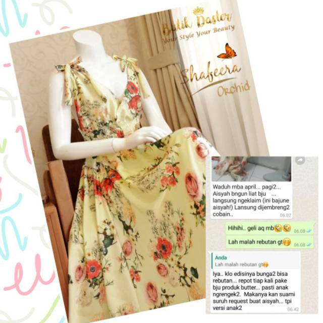 DASTER CANTIK SHAFEERA BY BUTIK DASTER