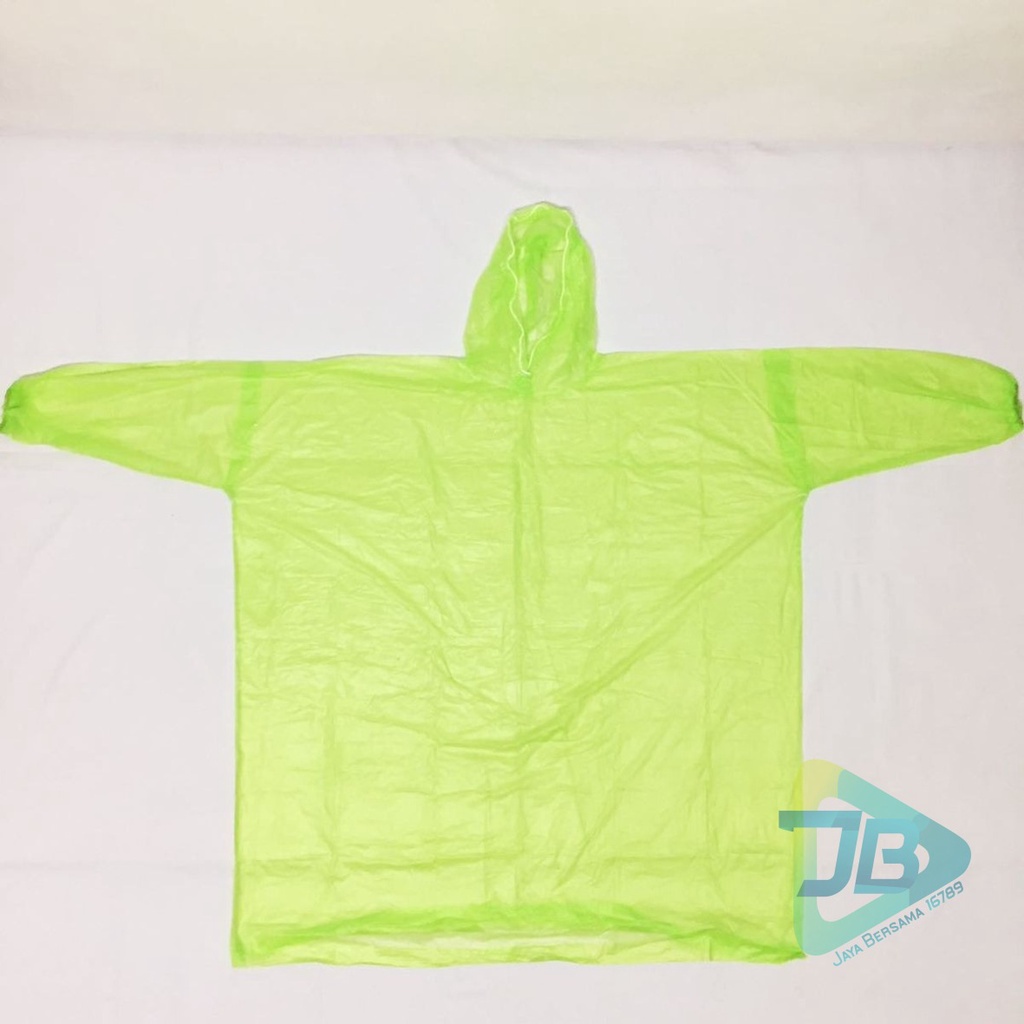 RT60 rain coat mantel jas hujan darurat plastik lengan panjang sekali pakai JB5389