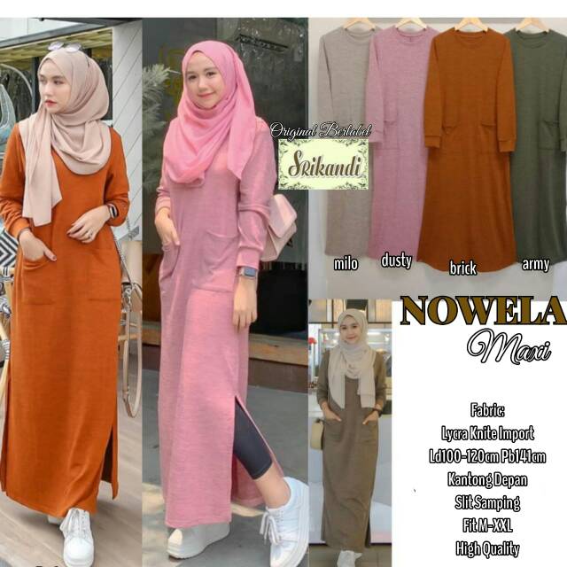 Nowela Maxi Lycra Knite Import by Srikandi
