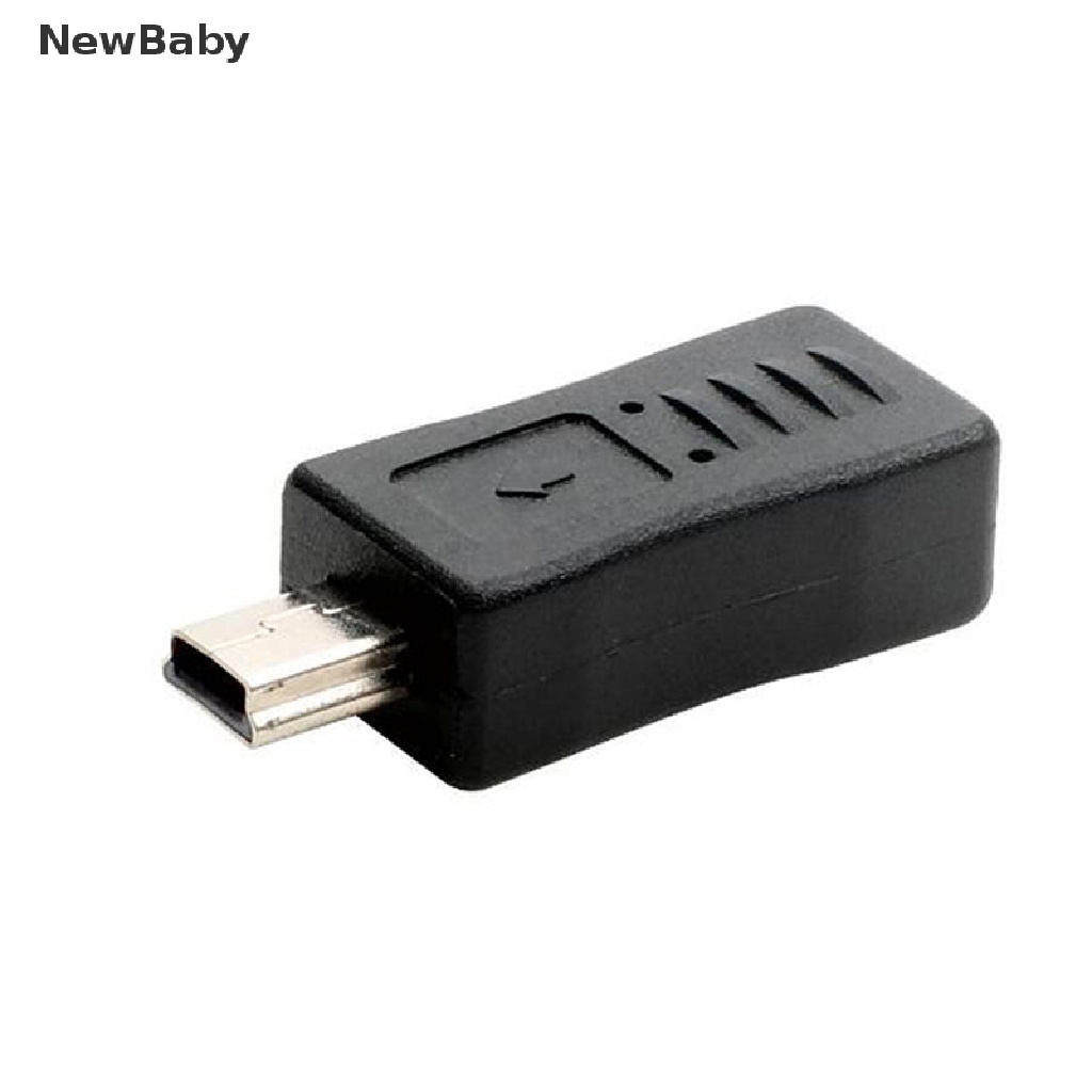 Adapter Konverter Charger Micro USB Female Ke Mini Male Warna Hitam Untuk Bayi