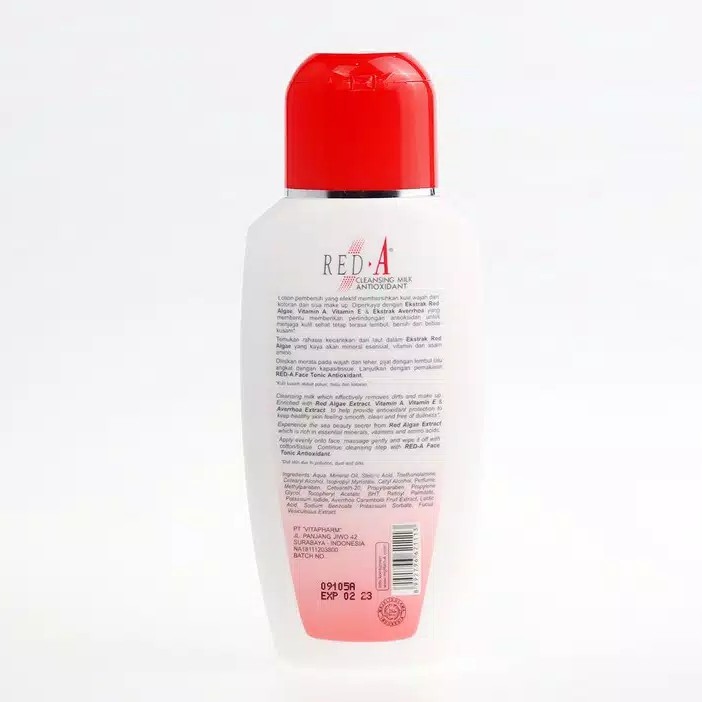 Red-A Cleansing Milk Anti Oxidant 125ml [ORIGINAL BPOM]