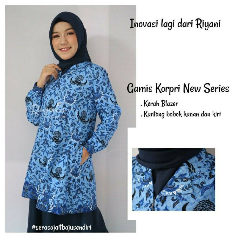 Gamis Korpri PNS S M L XL XXL free masker by Riyani
