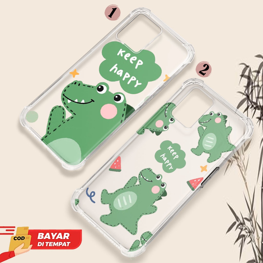 Picks Case Anticrack Softcase Oppo A16E OPPO A5S OPPO A74 4G / A95 OPPO A16 A1K Cute Crocodile Case 
