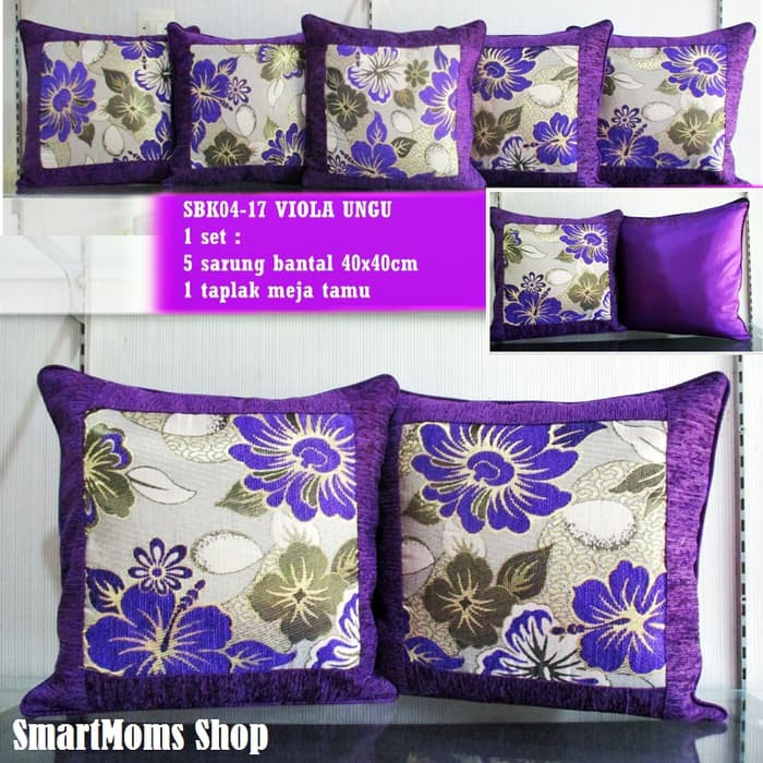 Dijual SARUNG BANTAL SOFA MINIMALIS   SHABBY   SBK SET   VIOLA UNGU Murah