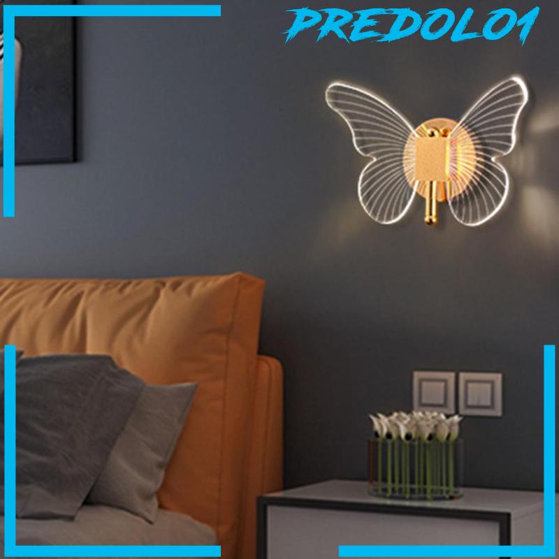 [PREDOLO1] Gold Butterfly LED Wall Lamp Wall Mount Lighting Home Bedroom Decor