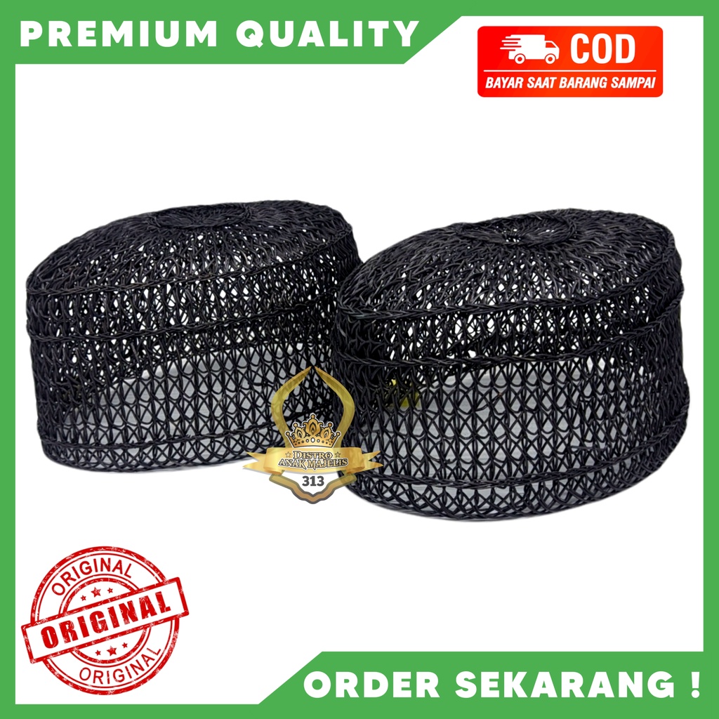 Peci Akar - Peci Rotan Hitam - Peci Gus Dur Murah - Peci Rotan Rajut Murah - Kopyah Rotan - Songkok 