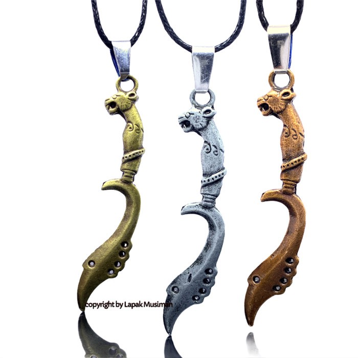 [Bayar di Tempat] Kalung Pria Bandul Kujang Liontin Keren Terbaru Korean Style Distro