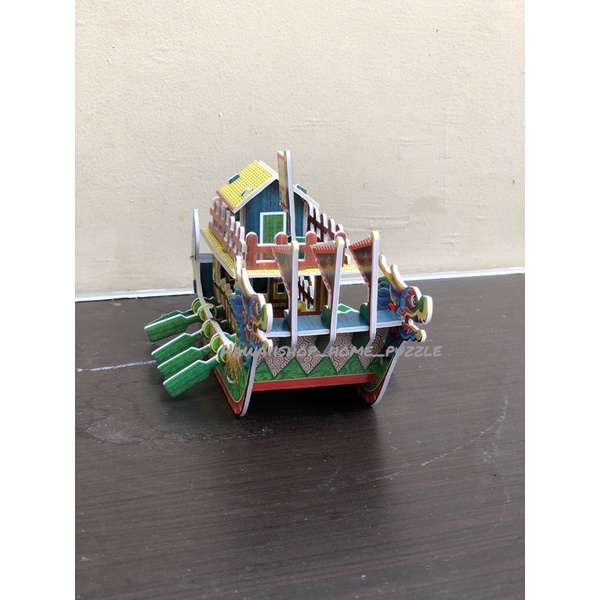 Puzzle 3D DIY bahan foam &amp; paper Dragon Ship mainan puzzle edukasi