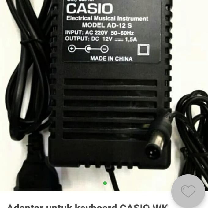 adaptor untuk keyboard CASIO tipe Wk-1800.Wk-3300.Wk-3500.Wk-3800 TERLARIS