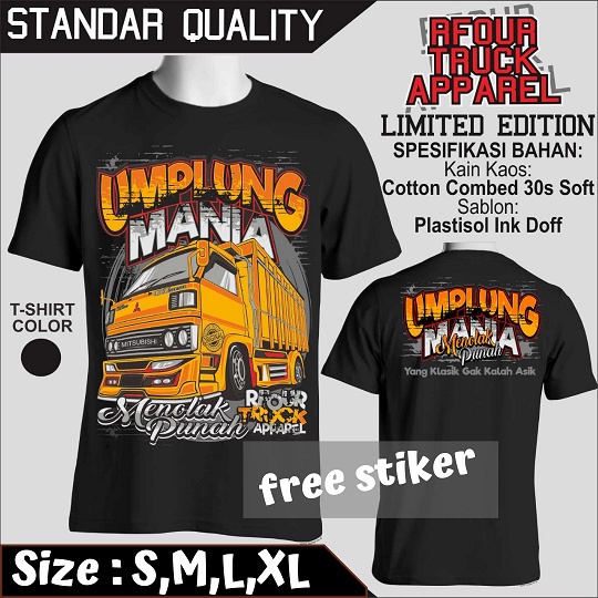 ○◑☋GROSIR KAOS/KAOS TRUK UMPUNG/KAOS TRUCK/BAJU TRUK/KAOS KATUN/KAOS OBLONG/KAOS SABLON PLASTISOL/KA