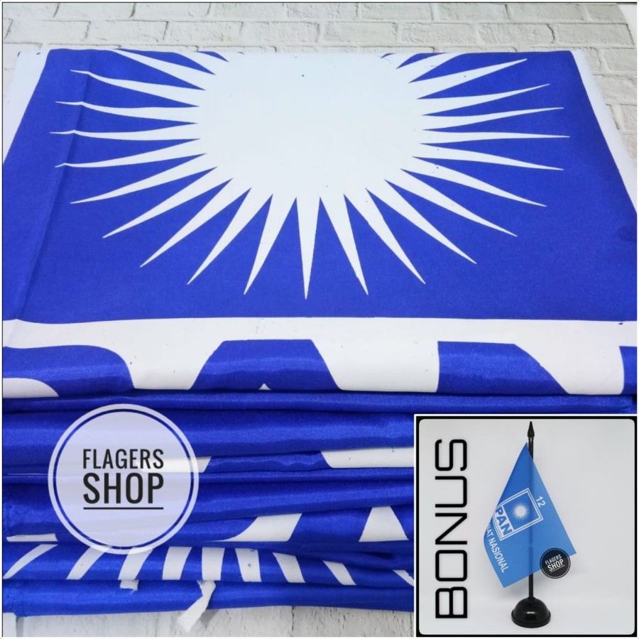 

[ISI 100 PCS] Bendera Partai PAN 80x120 cm