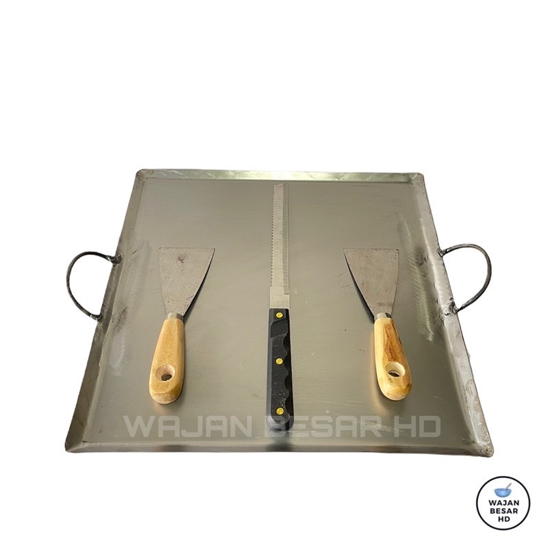 Wajan Plat Besi Pembakaran Roti Kebab Burger Sosis