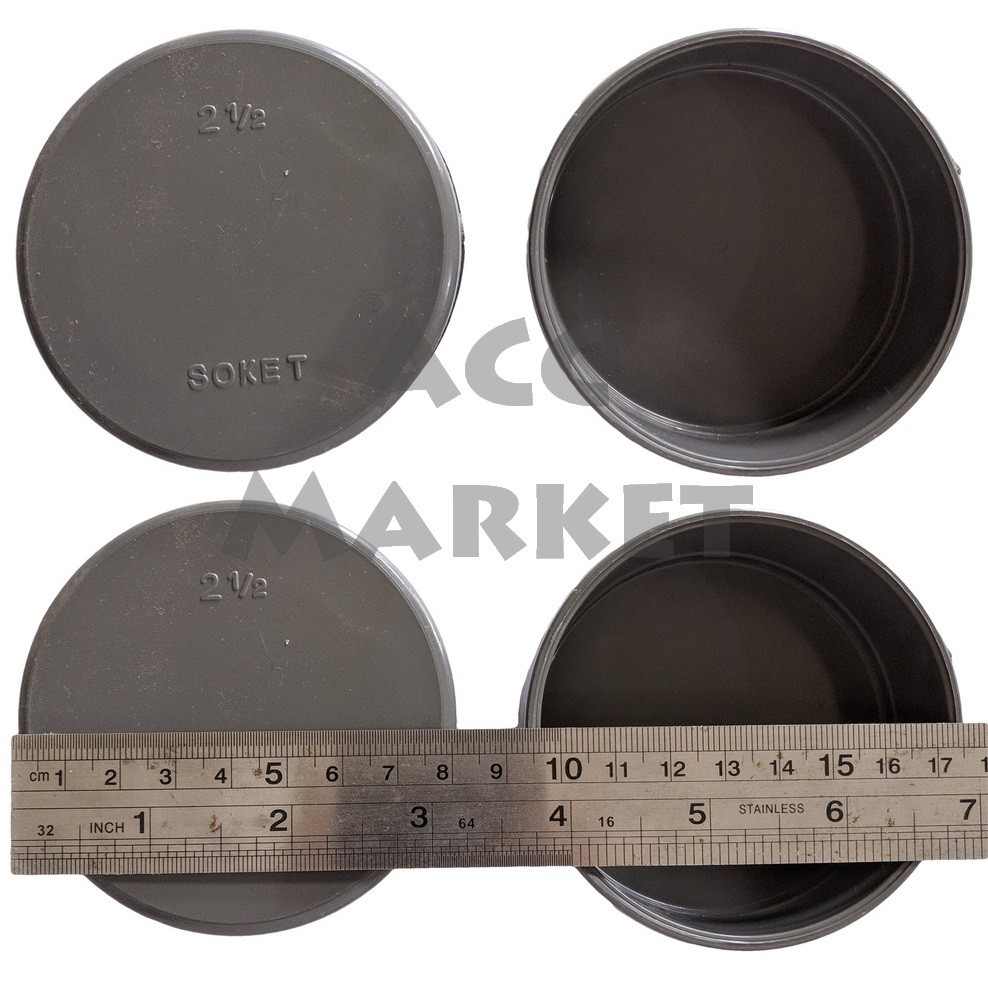 Dop Tutup Pipa 2 2.5 3 4 Inch Polos Peralon Pralon PVC Cap