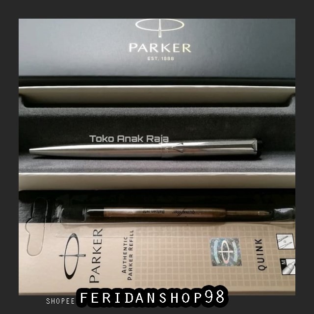 

BT388 PAKET 1 KLIK BEST 1 PC PARKER VECTOR STAINLESS SS BALLPOINT+1 PC REFILL BP BY FERIDANSHOP98