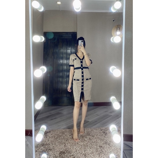 MISCHA DRESS DNP181121 BODYCON DRESS BAHAN KNIT TEBAL OFFICE LOOK