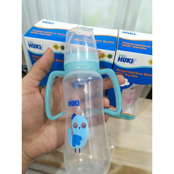 Botol Susu Huki DOT Sippy Slim Neck+Handel/Pegangan 250Ml Soft Spout