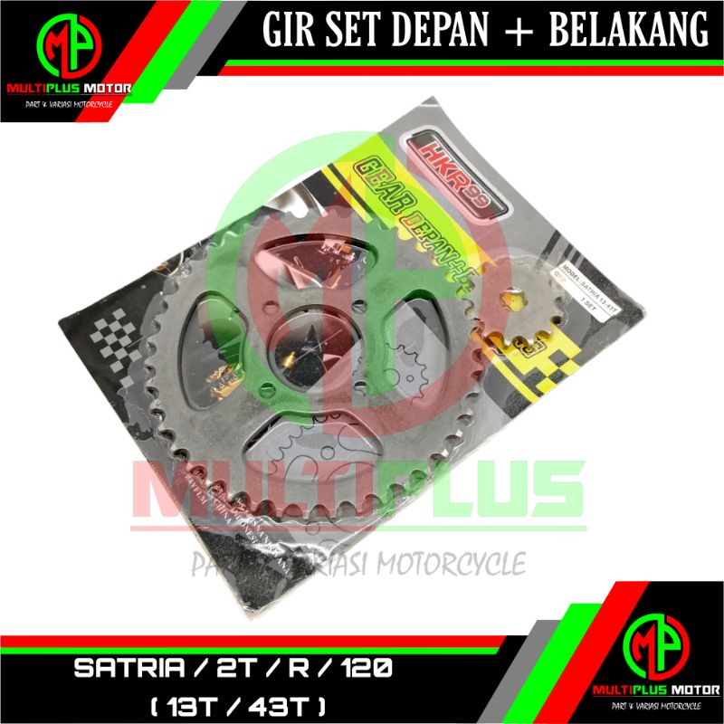 Gir Ger Gear set Girset Gerset depan + belakang SATRIA,SATRIA R,SATRIA 120,SATRIA HIU